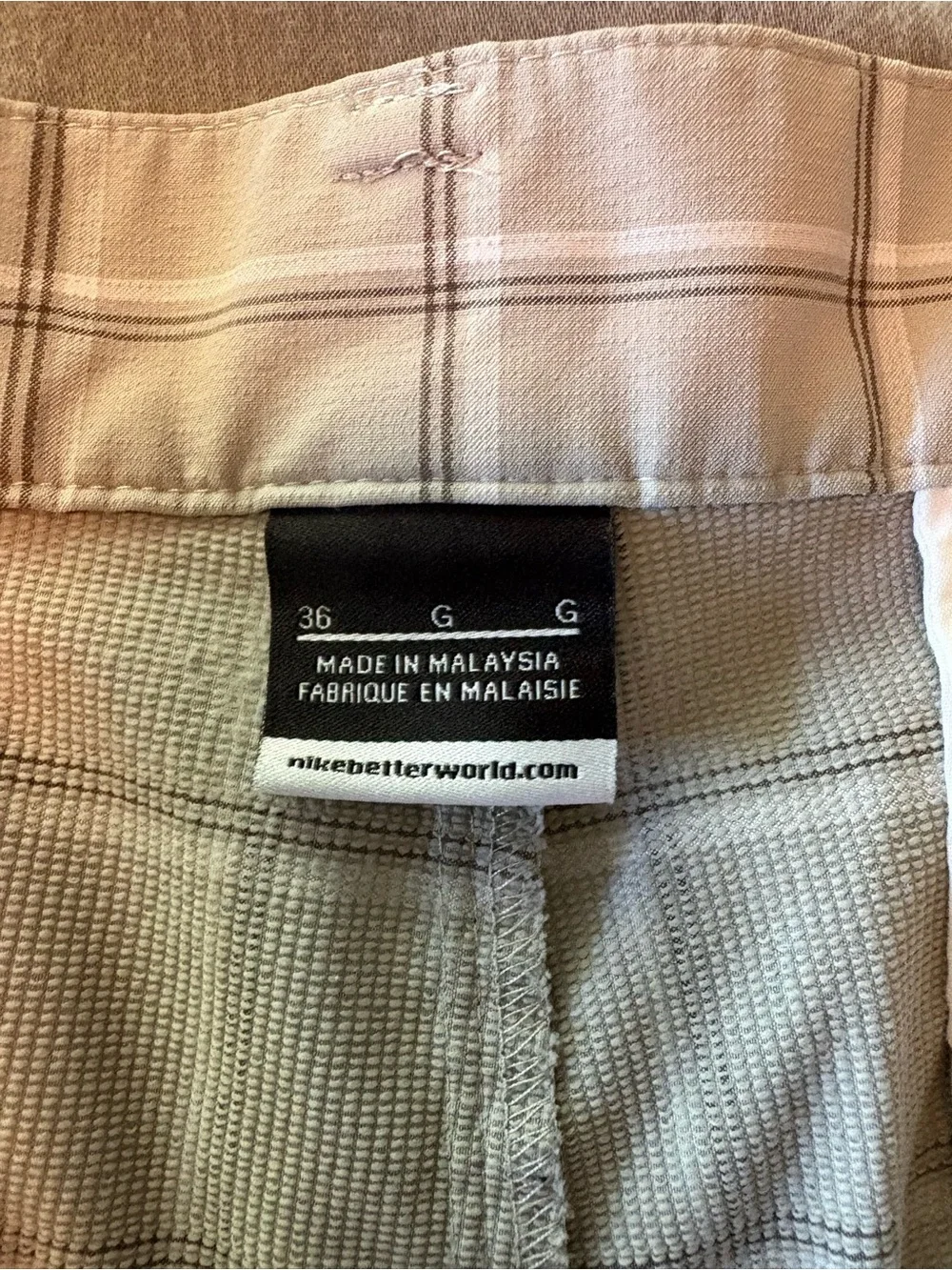 Men's Light Gray Patterned Golf Shorts